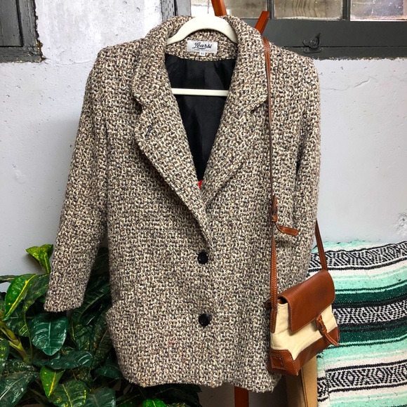 Vintage Jackets & Blazers - VTG Learsi Boxy Tweed Blazer